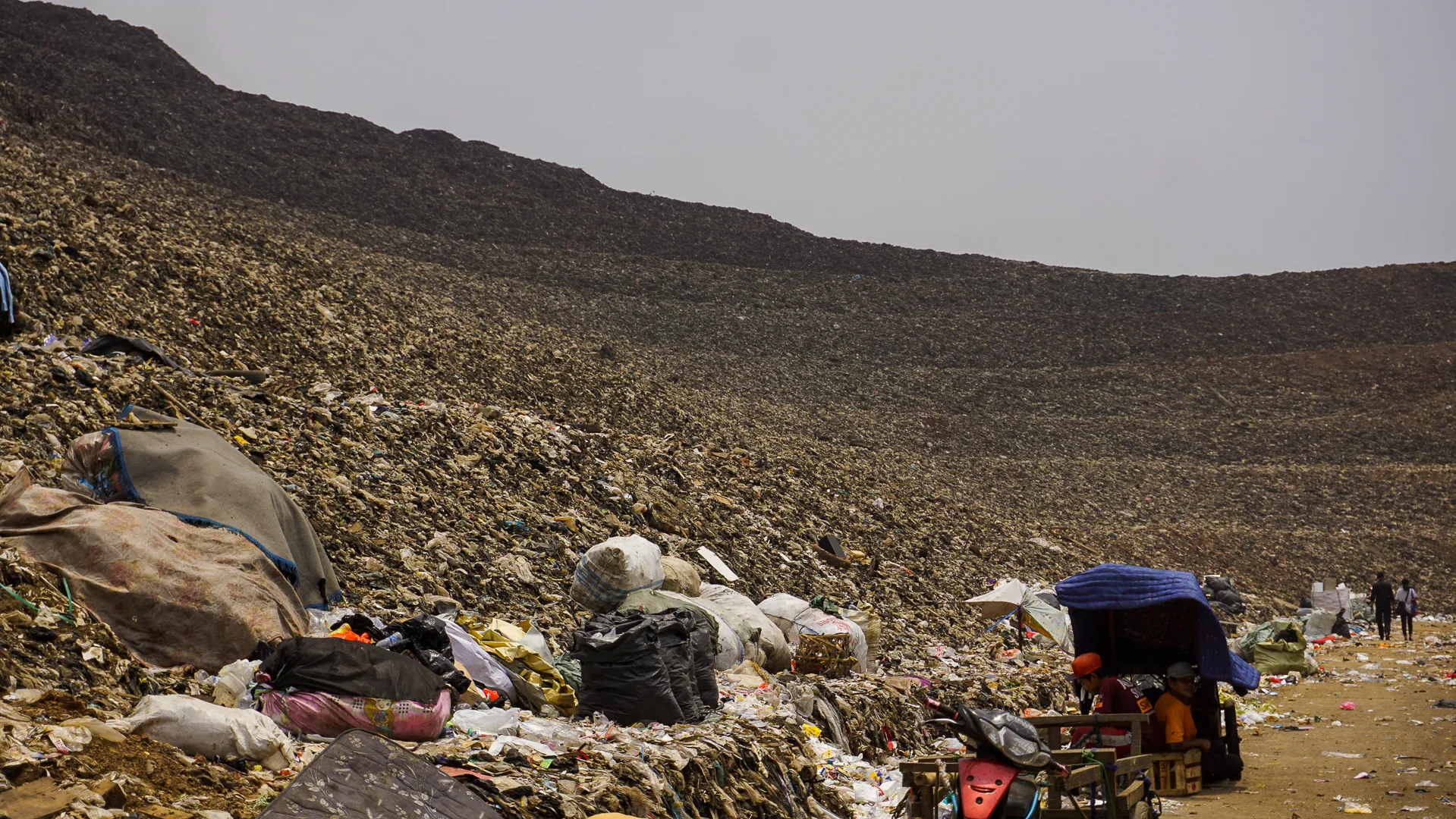 Waste Yards of Clothing and Trash